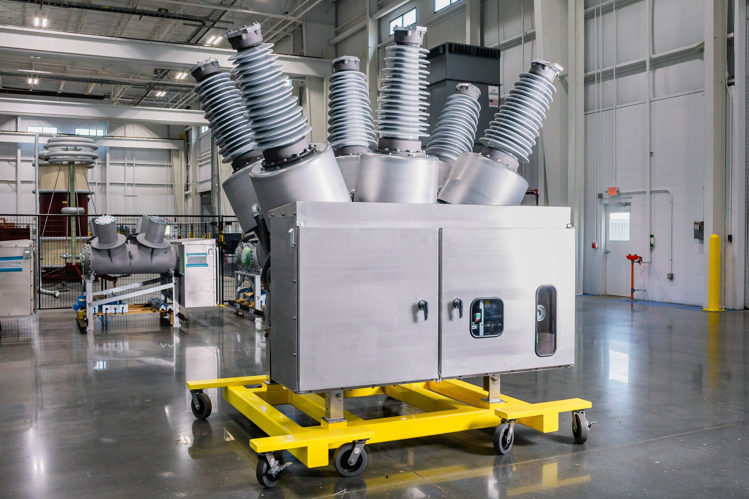 Meidensha 38 kV dry-air dead-tank vacuum circuit breaker