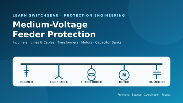 Medium-voltage feeder protection for incomers, lines, transformers, motors and capacitor banks